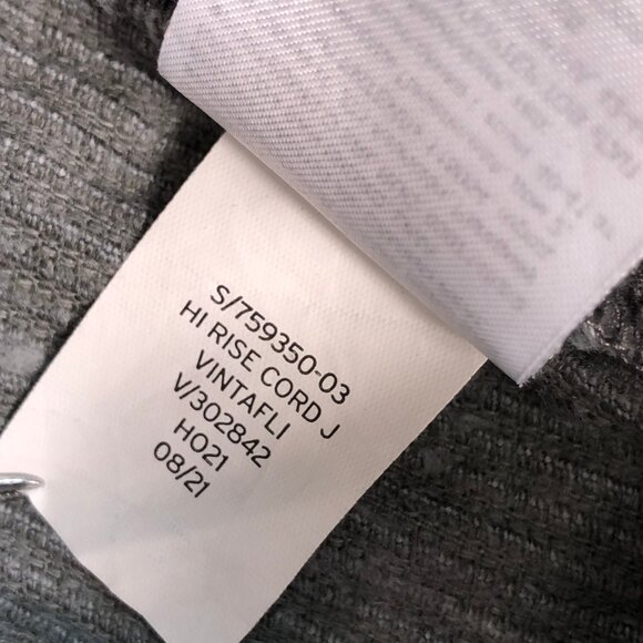 Gap Corduroy Pants Women's L 32x30 Gray Vintage Flight High Rise Joggers Tall - Picture 15 of 16
